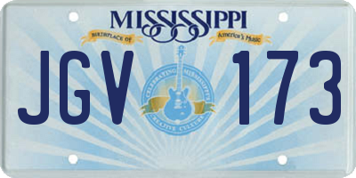 MS license plate JGV173