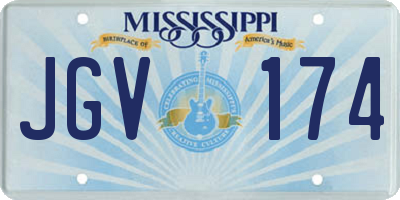 MS license plate JGV174