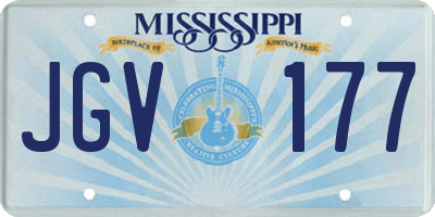 MS license plate JGV177