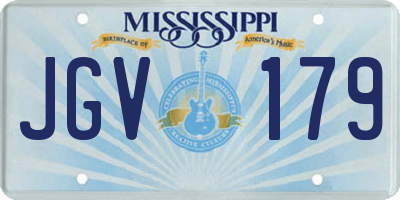 MS license plate JGV179