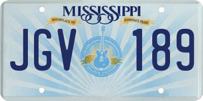 MS license plate JGV189