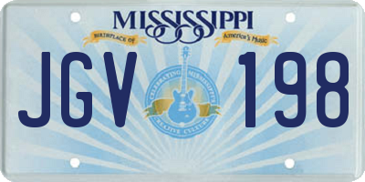MS license plate JGV198