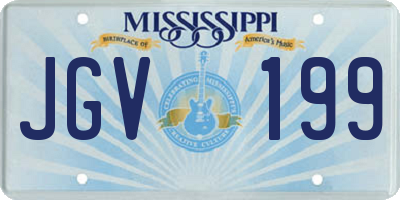 MS license plate JGV199