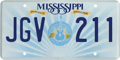 MS license plate JGV211