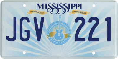 MS license plate JGV221