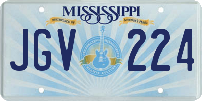 MS license plate JGV224