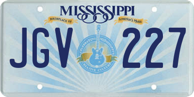 MS license plate JGV227