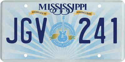 MS license plate JGV241