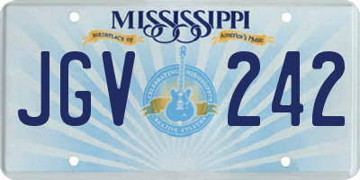 MS license plate JGV242