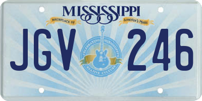 MS license plate JGV246