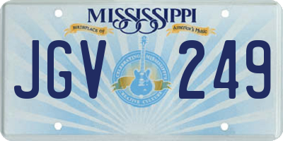 MS license plate JGV249