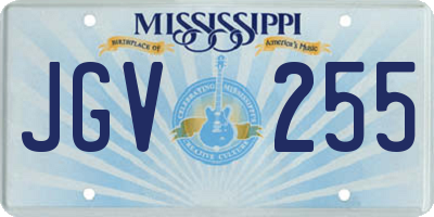 MS license plate JGV255