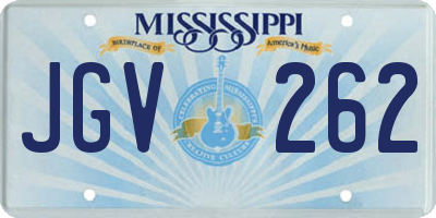MS license plate JGV262