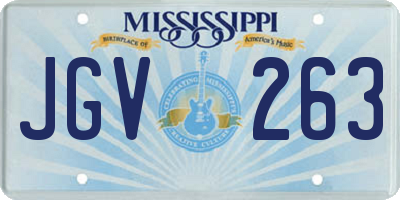 MS license plate JGV263