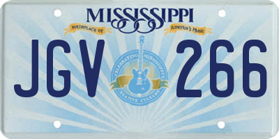 MS license plate JGV266