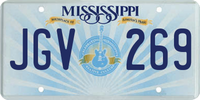 MS license plate JGV269