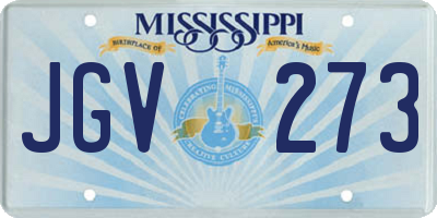MS license plate JGV273
