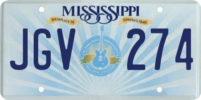 MS license plate JGV274