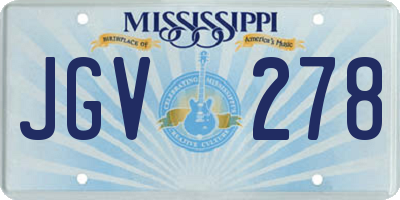 MS license plate JGV278