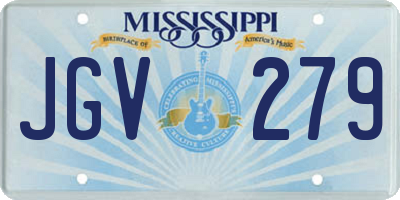 MS license plate JGV279