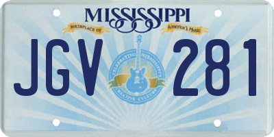 MS license plate JGV281