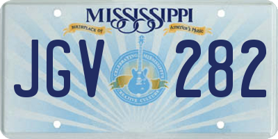 MS license plate JGV282