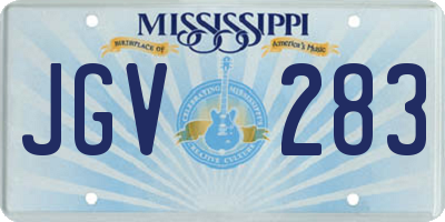 MS license plate JGV283