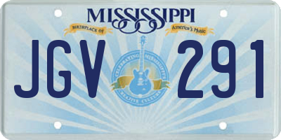 MS license plate JGV291