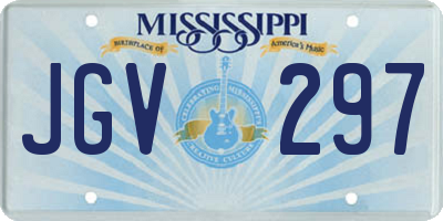 MS license plate JGV297