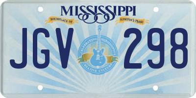 MS license plate JGV298