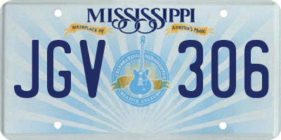 MS license plate JGV306