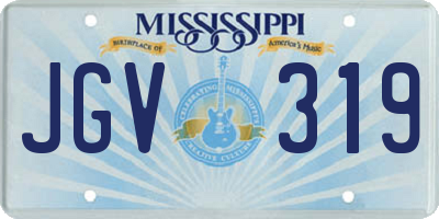 MS license plate JGV319
