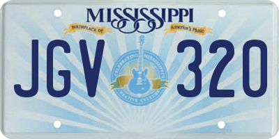MS license plate JGV320