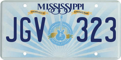MS license plate JGV323