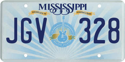 MS license plate JGV328