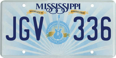 MS license plate JGV336
