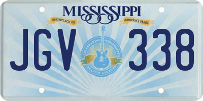 MS license plate JGV338