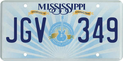 MS license plate JGV349