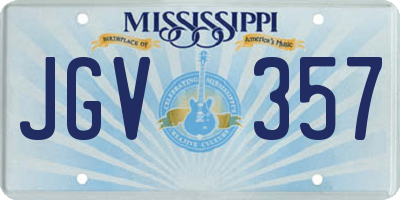 MS license plate JGV357