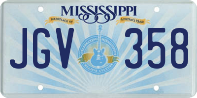 MS license plate JGV358
