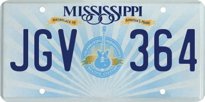 MS license plate JGV364