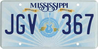 MS license plate JGV367