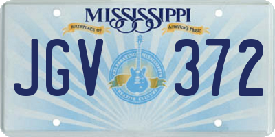 MS license plate JGV372