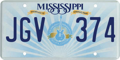 MS license plate JGV374