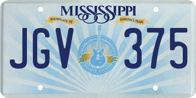 MS license plate JGV375