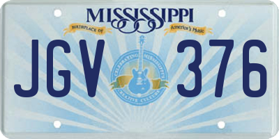MS license plate JGV376