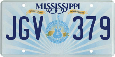 MS license plate JGV379