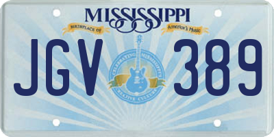 MS license plate JGV389