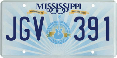 MS license plate JGV391