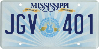 MS license plate JGV401